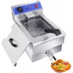 Friteuse Électrique En Acier Inoxydable 10 L, Friteuse Électrique 3000 W 10 L Facile À Nettoyer Pour La Cuisson Des Aliments Et Les Frites, Restaurant À Domicile, Frites De Poulet - Neuf