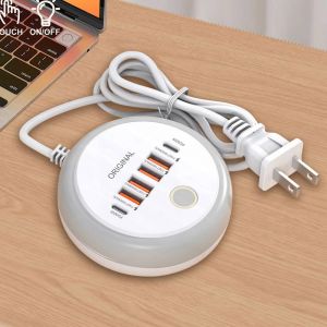 Chargeur Usb 50w Multi-Ports,Multiprise,Charge Rapide,Chargeur De Voyage Pour Iphone Samsung Xiaomi,Adaptateur De T&eacute;l&eacute;phone &Agrave; Charge Rapide--Us White - Neuf