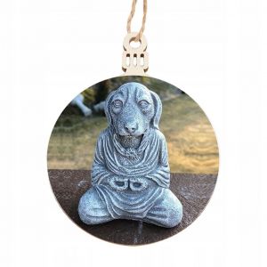 Pendentif De Voiture En Résine Représentant Un Chien Bouddha De Méditation, Style Moine Koan Zen Yoga 02 - Neuf