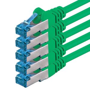 Câble Réseau Cat6A Cat6 Cat6 10 Gbit/S 2 M | Vert - 5 Pièces | Cat 6A | S-Ftp | Double Blindage[BLE7110866] - Neuf