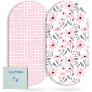 Lot De 2 Draps Housse Bebe Microfibre Respirante Prot&eacute;g&eacute; Matelas Ajustable Protection De Lit Matelas B&eacute;b&eacute; Amovible Y Lavable 50x89 Cm 50x90 Cm 55x90 Cm Pour Lit Berceau Et Matelas - Neuf