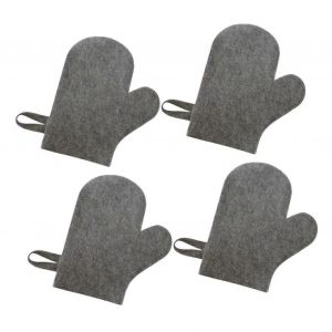 Sauna Gants 4Piece Ressenti de Bain Laveuse Mitaines Exfoliant Spa Gants pour l'Utilisation de Sauna Ajustement Confortable pour les Hommes et les Femmes - Neuf