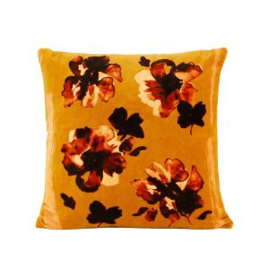 Coussin Floral En Velours - Neuf