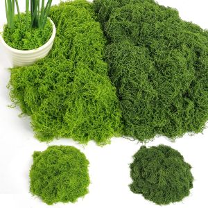 Mevronisshop-Mousse Artificielle, 200g Fausse Mousse Pour D&eacute;corer V&eacute;g&eacute;tale D&eacute;corative R&eacute;utilisable Plante Artificielle Mousses Pour Jardin Bricolage Pelouse Florale(100g Vert Fonc&eacute; + 100g Vert Clair) - Neuf