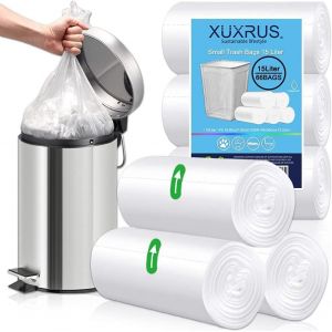 Lot De 78 Sacs Poubelle 5-10L En Plastique Transparent Pour Salle De Bain, Petits Sacs Poubelle Pour Poubelles De Recyclage, Salle De Bain, Cuisine, Chambre À Coucher, Bureau,40X45Cm - Neuf