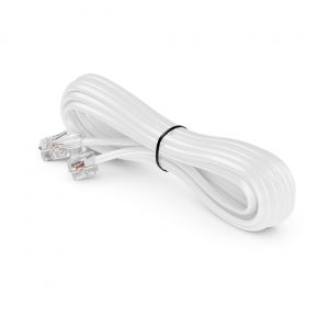 50M Câble Téléphonique Rj11 Vers Rj45 Câble Modulaire Câble 99% Cuivre Awg 28 Plat Prise Rj11 Vers Prise Réseau Rj45 Prise Téléphonique Modem Routeur Fax Isdn Dsl Vdsl Internet Blanc - Neuf