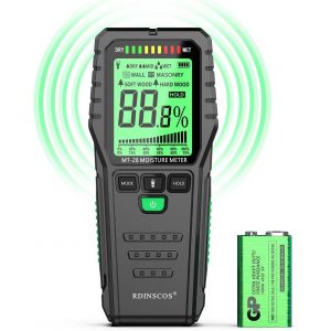 Mt28 Humidimètre numérique sans broche Détecteur d'humidité en papier pour matériaux de construction en bois,murs en bois de chauffage,sol en papier - Neuf