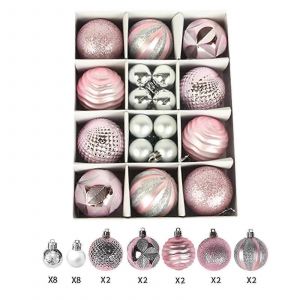 Boule de no&euml;l d&eacute;coration de 3cm de 6cm ornement ensemble pour tailler les arbres - Neuf