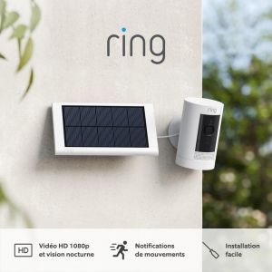 Caméra extérieure sans fil (Stick Up Cam)| Caméra de surveillance wifi HD sur batterie, audio bidirectionnel, détection de mouvements, fonctionne avec Alexa | Essai Home gratuit 30 j. - Neuf