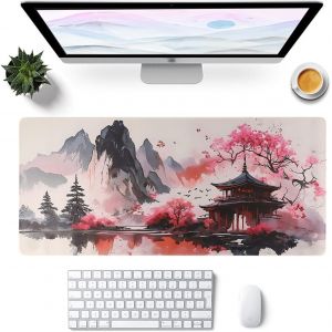 Tapis De Souris Gamer,Tapis De Souris Xxl Blanc 900X400 Manga,Base Antidérapante En Caoutchouc Naturel,Imperméable Et Antitache, Pour Pc, Macbook, Ordinateur Portable(I) - Neuf