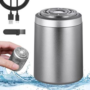 Eryi-Mini Rasoir Électrique, Rasoir Étanche Lavable De Poche Portable Pour Le Rasage, Capsule Razor Tondeuse À Barbe Électrique Rechargeable Par Usb, Humide Et Sec Rasoir Voiture, Voyage - Neuf