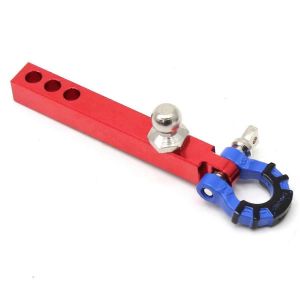 Crochet de remorquage de remorque en métal pour chenille RC 1/10,rouge + bleu - Neuf