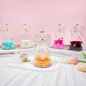 Mother's Day Gift,Eternal Rose Gift For Women,Eternal Flower With Angel Figurine,Birthday Gift For Women,Gift For Mum,Eternal Rose For Mum,Mother's Day Gift.[S106] - Neuf