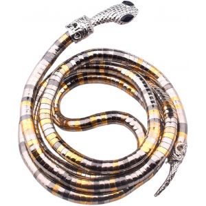 Eryi-Bijoux Serpent Bracelet Collier - Bracelet Manchette Serpent, Flexible Chaîne Serpent Bracelet Enroulé Réglable Chaîne Manchette Bracelet Bijoux Bijoux Pour Femme Homme, Noir Et Or - Neuf