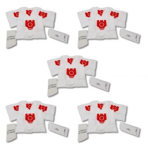 SOS Accessoire Lot de 5 Sac d'aspirateur pour Miele FJM Série Complete C1 Compact C1 C2 FJM Série S2 S3 S4 S5 S6 S7 avec 2 Filtres en Microfibre Aspirateur (9917710 KOMPATIBEL) - Neuf