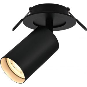 Spots De Plafond Orientable & Pivotant Plafonnier Led Spot Noir Avec Douille Gu10, 2 X Éclairage De Plafond Led Avec Anneau Frontal Amovible, Spot Led Encastrable Pour Cuisine, Couloir, Sans Ampoules - Neuf