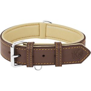 Riparo Collier Pour Chien En Cuir Véritable (Orange, L: 3,8 Cm De Large Pour 45,7 Cm - 53,3 Cm De Cou) - Neuf