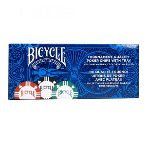 Jeu Traditionnel Bicycle - 100 Jetons De Poker 8g En Argile - Neuf
