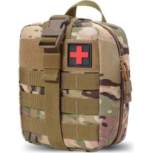 Sac Médical D'urgence Militaire Ifak, Sac Banane Polyvalent De Grande Capacité Pour Hommes Adapté À La Survie, À L'alpinisme, À La Moto, Au Vélo Edc Sac (Camouflage) - Neuf