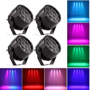 Le Projecteur Rgbw De La Lampe Étape De Led Allume La Lumière Disco Automatique Activée Par Le Son De 12pcs Led 12w Pour Le Club De Mariage Dj Party Pub Ktv, Pack De 4 Lumières[Amp749660] - Neuf
