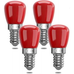 Pack Ampoules Led Rouge E14 3w E14,Ampoules Led Décoratives Rouge E14,Remplacement 25w,Convient Pour L'éclairage D'ambiance,Halloween,Noël [Classe Énergétique - Neuf