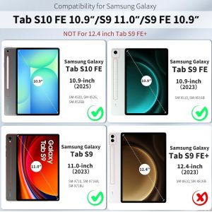 Coque Pour Samsung Galaxy Tab S10 Fe 2025 10.9""/S9 Fe 2023 10.9""/S9 2023 11"", Multi-Angles De Visualisation Housse De Protection En Similicuir Avec Porte-Carte Couverture Motif Lys[COQ9125270] - Neuf