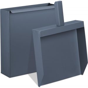 Ulteronixshop-Bac &agrave; Cendres avec Pelle, Acier, chemin&eacute;e et Four, HxLxP: 35,5 x 23 x 9 cm, Compartiment Charbon, Anthracite - Neuf