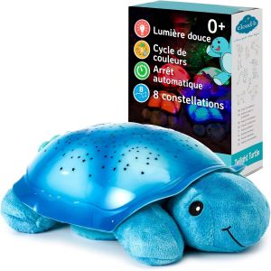 Veilleuse Apaisante Projecteur D'&eacute;toiles | Luminosit&eacute; Douce | 3 Couleurs | 8 Constellations | Arr&ecirc;t Automatique | Veilleuse Tortue Twilight Turtle Bleue - Neuf