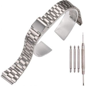 Kalanka-Bracelet De Montre De Rechange En Acier Inoxydable De 18 Mm Compatible Avec Casio F-108wh Ae1200wh A168wa A158wa La670wga A700w Accessoires De Montre Pour Homme Et Femme - Neuf
