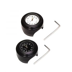 Lot De 2 Montres De Guidon De Moto, Étanches, 7/8"", Horloge Numérique Et Thermomètre De Température, Noir - Neuf