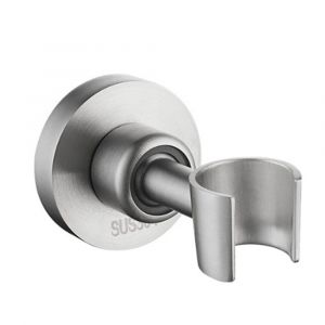 Support de pommeau de douche &agrave; main - Angle r&eacute;glable - Accessoire de salle de bain - Argent - Neuf