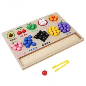 Jouet &Eacute;ducatif De Tri Des Couleurs Et Des Fruits, Perles &Agrave; Clipser, Jouet &Eacute;ducatif Pour Enfants, Cadeaux De No&euml;l - Neuf