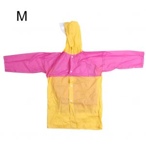 Impermeable en PVC unisexe tendance pour enfants, sac d'ecole, impermeable d'exterieur (jaune rouge) M - Neuf