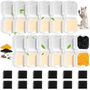 Lot De 12 Fontaines Filtrantes Pour Chat Giotohun &iquest;S11, &iquest;S11-Pro, &iquest;S11-Plus, &iquest;S11-Pluspro (Mod&egrave;le) 2,2 L Et 3,2 L, Fontaine &Agrave; Eau, Pour Chat, 12 Filtres Et 12 &Eacute;ponges Pour Pompe - Neuf