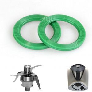 Lot De 2 Pi&egrave;ces De Rechange Thermomix Tm5-Tm6 En Caoutchouc Pour Gobelet Joint Couvercle De Rechange Accessoires (Vert Joint Temo) - Neuf