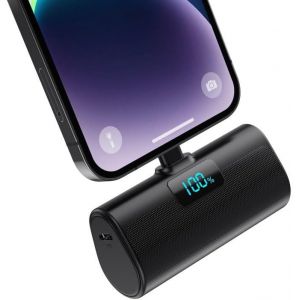 KALANKA-Mini Batterie Externe pour iPhone 5200mAh, Power Bank 20W PD Charge Rapide Chargeur Externe avec &Eacute;cran LCD, Petit Batterie Portable Compatible avec iPohone 14/13/12/11/XR/X/8/SE - Neuf