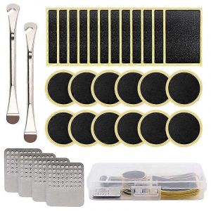 Kit De R&eacute;paration De Pneus De V&eacute;lo - D&eacute;monte-Pneu De V&eacute;lo Et Patchs De Pneus De V&eacute;lo Sans Colle Pour La R&eacute;paration De Crevaison De Pneu De V&eacute;lo - Neuf