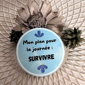sticker personnalis&eacute; - message - mon plan pour la journ&eacute;e - fait main - Neuf