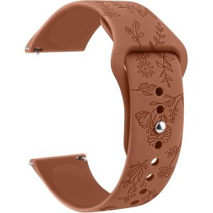 Eryi-Bracelet De Montre Gravé Floral, 20 Mm, 22 Mm, Bracelet En Silicone Étanche, Avec Fermeture Rapide, Bracelet De Rechange Réglable Pour Homme Et Femme - Neuf