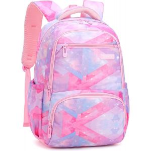 KALSC-Sac À Dos Pour Enfants,Cartable Pour Filles De Cp Ce1 Ce2,Sac Ecole Fille Primaire Cm1 Cm2,Sac D'École Décontracté Pour Enfants,Idéal Pour L'École Et Les Voyages,Rose - Neuf