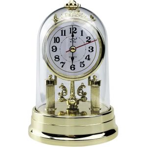 Horloge De Chemin&eacute;e, Horloge De Table Silencieuse De Style Europ&eacute;en Antique Avec Piles, Horloge De Table Ronde R&eacute;tro Pour Salon, Chambre &Agrave; Coucher, Bureau, D&eacute;coration D'Int&eacute;rieur (Dor&eacute;) - Neuf