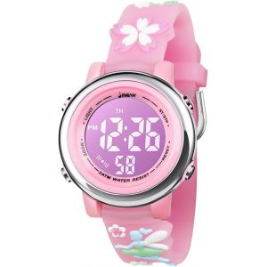 Jgd-Montre Enfant Num&eacute;rique Sport 30m Etanche Multifonction &Eacute;lectronique Montres 7 Couleur Led R&eacute;tro Eclairage Pour 3 Ans &Agrave; 12 Ans Enfants Fille Gar&ccedil;on - Neuf