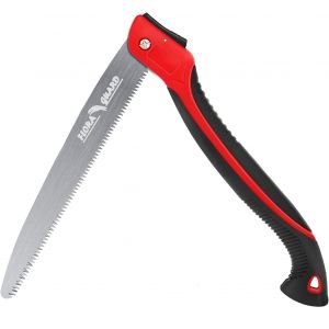 NouvelHorizonstore-Scie &agrave; &Eacute;laguer 30 cm, Lame en Acier SK5 Haute Qualit&eacute;, Scie &agrave; Main avec Dents 3D pour Taille des Arbres et Camping - Neuf