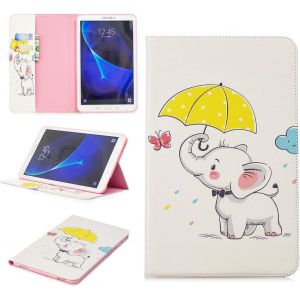 Tablet ?tui pour Samsung Galaxy Tab A/SM-T580 / T585 (10,1 Pouces) PU Cuir Couverture Magn&iquest;&iquest;tique Housse Parapluie D'&iquest;&iquest;l&iquest;&iquest;phant Motif Stent Fonction Flip Cuir pour Galaxy Tab A 10,1 - Neuf