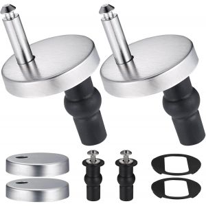 2 Pi&egrave;ces Charni&egrave;re Cuvette, Abattant WC de Toilettes &agrave; Charni&egrave;re Fixations, Fixation &Eacute;crou en Caoutchouc, Set de Charni&egrave;res pour R&eacute;paration de Si&egrave;ge de WC - Neuf