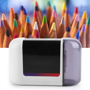 Taille-crayon electrique automatique a lames en acier spiralees pour l'ecole et le bureau - Neuf