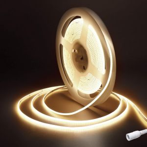 Ruban Led Cob 5m,Dc12v 2.7mm Bande Led Chambre 4000k,480led/M Cri90+ Flexible Lumiere Led Gaming Adhésif Rubans À Led Pour Tv,Cuisine,Maison Décor Intérieure,Diy(Seule Bandeau Led) - Neuf
