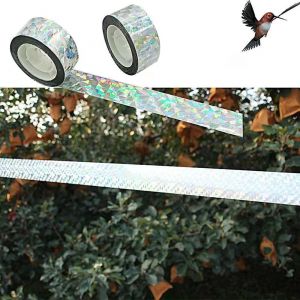 Ceinture Anti-Oiseaux 50 M - Épouvantail Épouvantail Répulsif Pigeons Moineaux Corbeaux Deux Pièces (Fleurs Écrasées) - Neuf