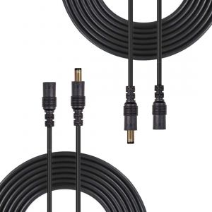 2pcs 1 M&egrave;tres Rallonge Cordon d'alimentation DC 2,1mm x 5,5 mm M&acirc;le &agrave; Femelle Connecteur pour Adaptateur Secteur, LED, CCTV Camera Power, Voiture, Moniteurs, et Plus - Blanc - Neuf