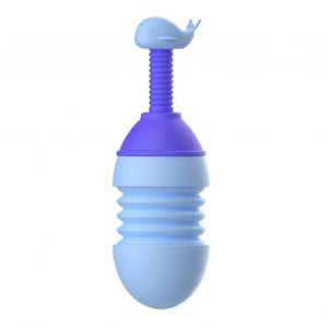 Jouet De Bain En Silicone Avec Jet D'eau, Animal De Dessin Animé, Masseur De Tête Mignon Pour Bébés Et Enfants-Baleine - Neuf